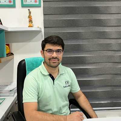 Dr. Ronak Patel, performance physiotherapist and founder of SattvaRig, at the clinic in Ahmedabad